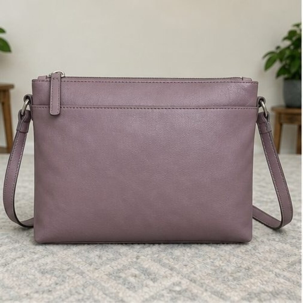 Charcoal Pebbled Crossbody Bag